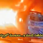 స్లీపర్ బస్సులో మంటలు…9 మంది సజీవదహనం…